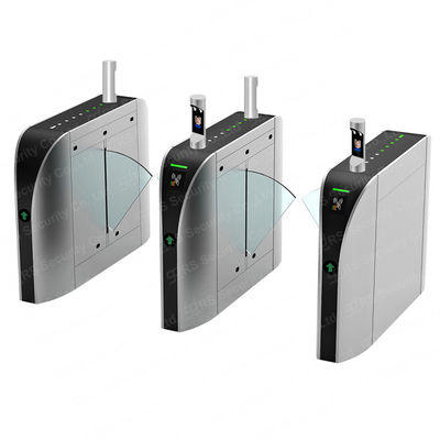 Dry Contact Signal Flap Barrier Gate 304 SUS Turnstile Security Gate