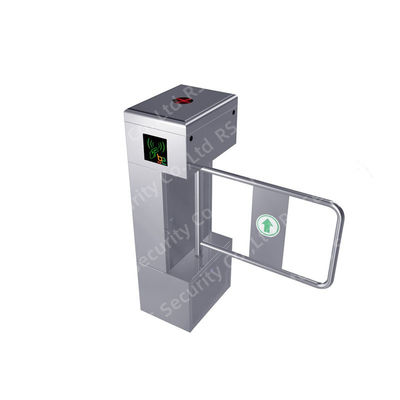 Gyms DC Brushless Swing Turnstiles Barriers 180 Degrees Bar Code Verification Wing Gate Manufacture