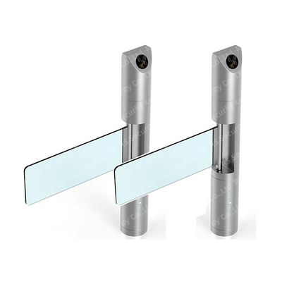 Toilets DC Brushless Swing Turnstiles Doors Acrylic Glass Ticket Solution Wing Barriers Tray