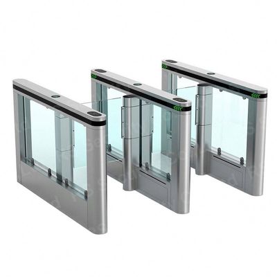 Stainless Steel Wing Gate Turnstile Temperature Resistant For Safe Entry