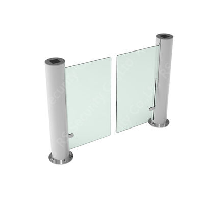 Servo Motor Swing Barrier Gate Turnstile With Fixed Glass Compliment Wing Gate Barrier