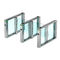 Barcode Recognition Swing Turnstiles Acrylic Cover High-Safety Speed Gate Board