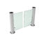 Servo Motor Swing Barrier Gate Turnstile With Fixed Glass Compliment Wing Gate Barrier