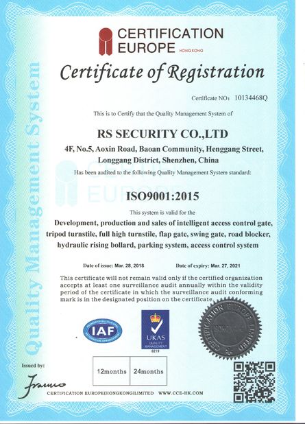 China RS Security Co., Ltd. Certification